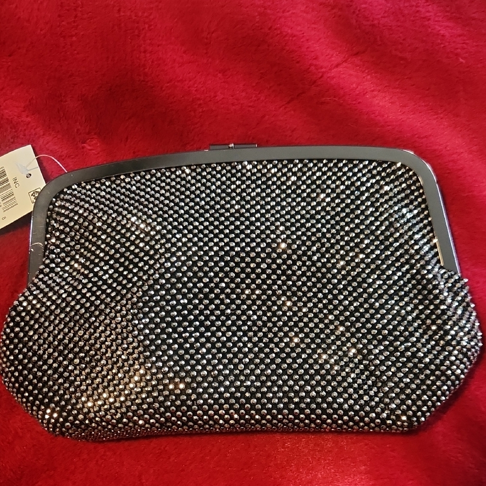 Elegant Black and Silver Clutch